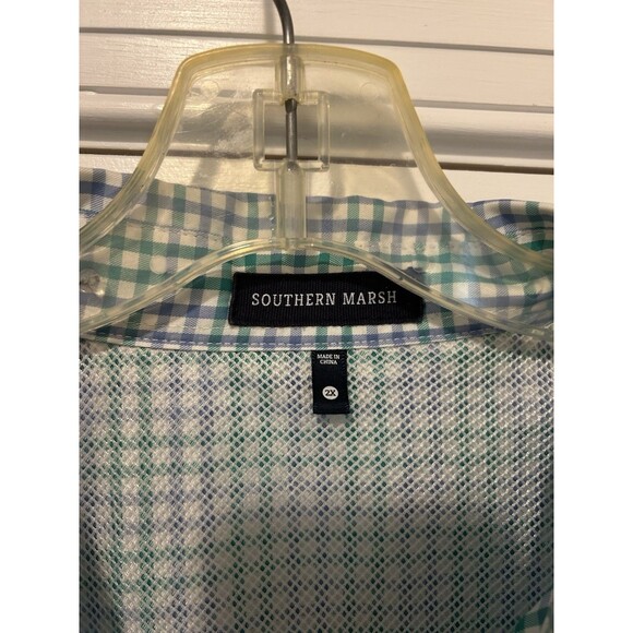 Southern Marsh Men's Button Shirt Large Fieldtec Fishing Outdoor Vented Plaid - Picture 2 of 5